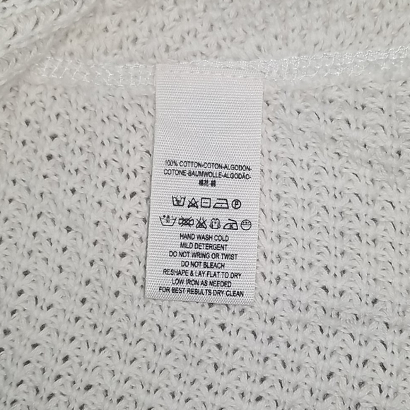 Free People Cream Cold Shoulder Sweater, Size XS - Picture 3 of 7